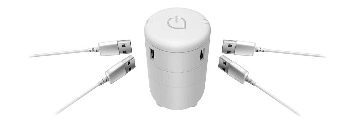 ניתן לחבר למכשיר 4 תקעי USB