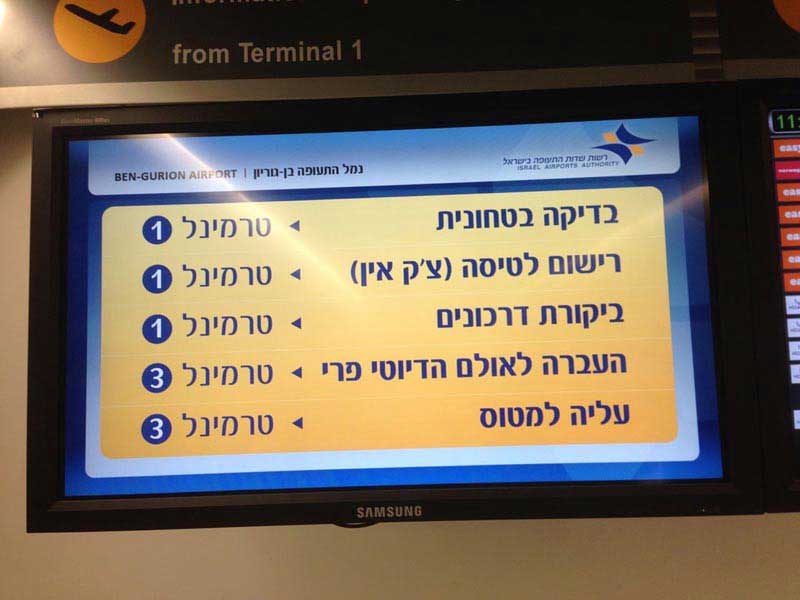 סדר הפעולות בטרמינל 1. אל דאגה, לאחר הבידוק תוסעו לדיוטי פרי בטרמינל 3