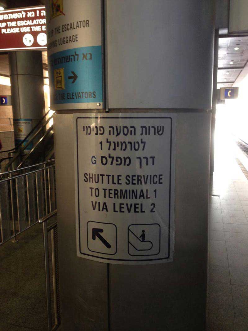 השילוט בתחנת הרכבת