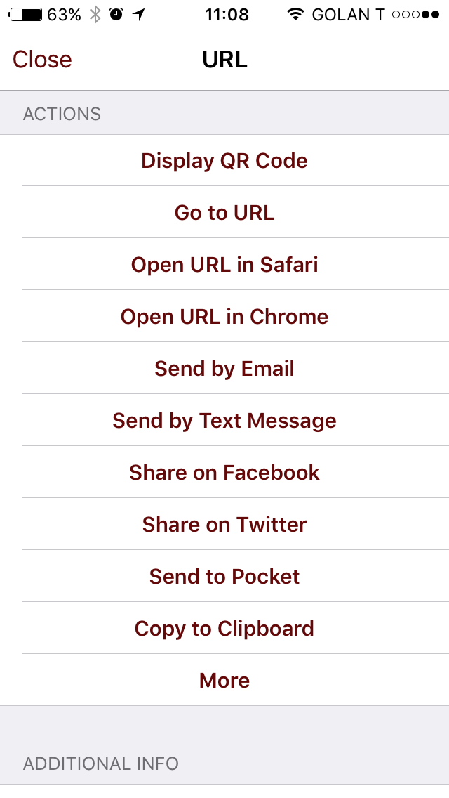 אם האפשרות Scan and go אינה מופעלת, יופיע מסך בחירה לפעולה הבאה לאחר הסריקה