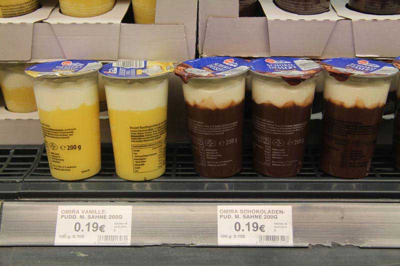 לפעמים תמונה אחת שווה אלף מיליגרם. מדף במרכול בברלין