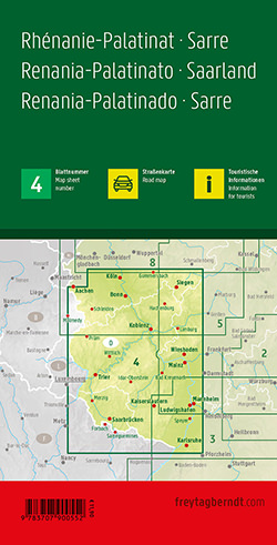 מפת גרמניה 200 (4) ריינלאנד-פפאלץ, סארלאנד פרייטג ברנדט  - עטיפה אחורית