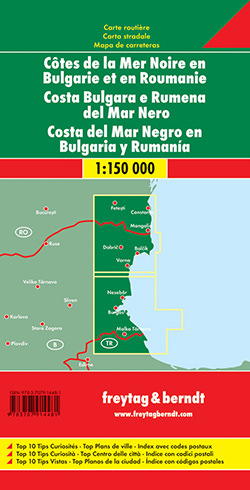 מפת בולגריה חוף הים השחור בורגאס פרייטג ברנדט  - עטיפה אחורית