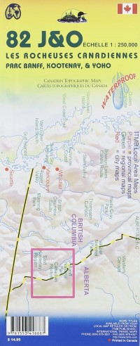 מפת הפארקים הלאומיים באנף, קוטנאיי ויוהו בהרי הרוקי הקנדיים ITM  - עטיפה אחורית