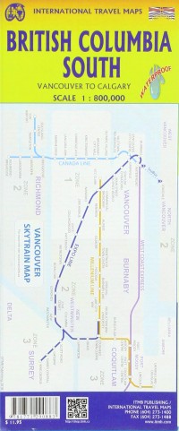 מפת בריטיש קולומביה דרום (קנדה) ITM  - עטיפה אחורית