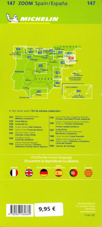מפת ספרד 147 אזור ברצלונה וקוסטה בראבה מישלן  - עטיפה אחורית