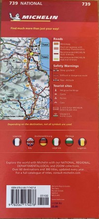 מפת בולגריה 739 מישלן (ישן)  - עטיפה אחורית