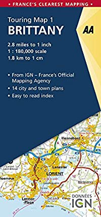 מפה AA צרפת 180 (1) ברטאן (בריטאני)