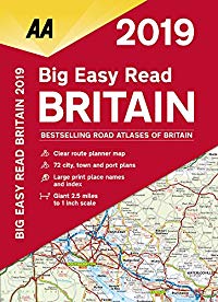 מפה AA בריטניה אטלס הדרכים הגדול 2019