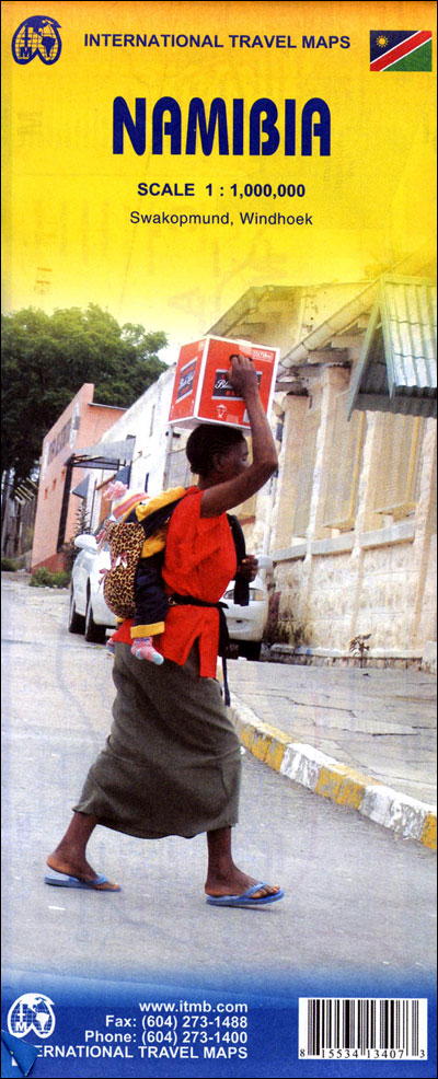 Namibia Travel Reference Map 1:1 000 000 