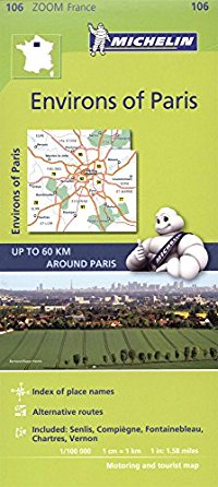 מפה MI פאריז פרברים 106 (כולל הדרך ליורודיסני)